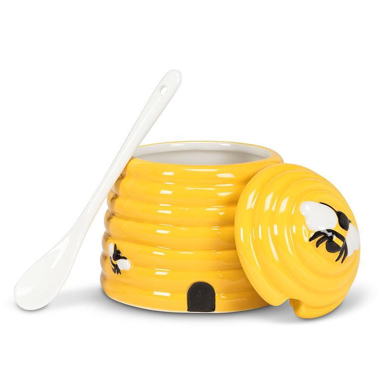 bee hive honeypot with spoon honey kitchenware