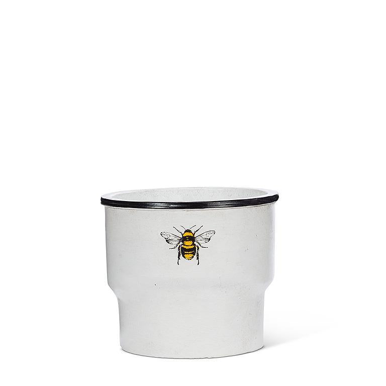 rimmed planter with solo bee planter honeybee planter gardening