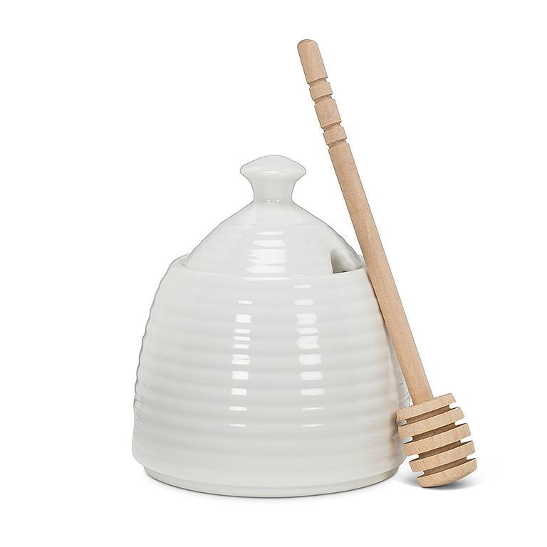 beehive honey pot with dauber toast kitchen accessory