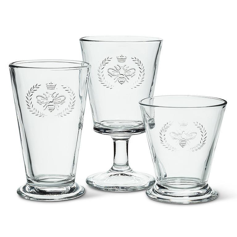 Bee In Crest Glass