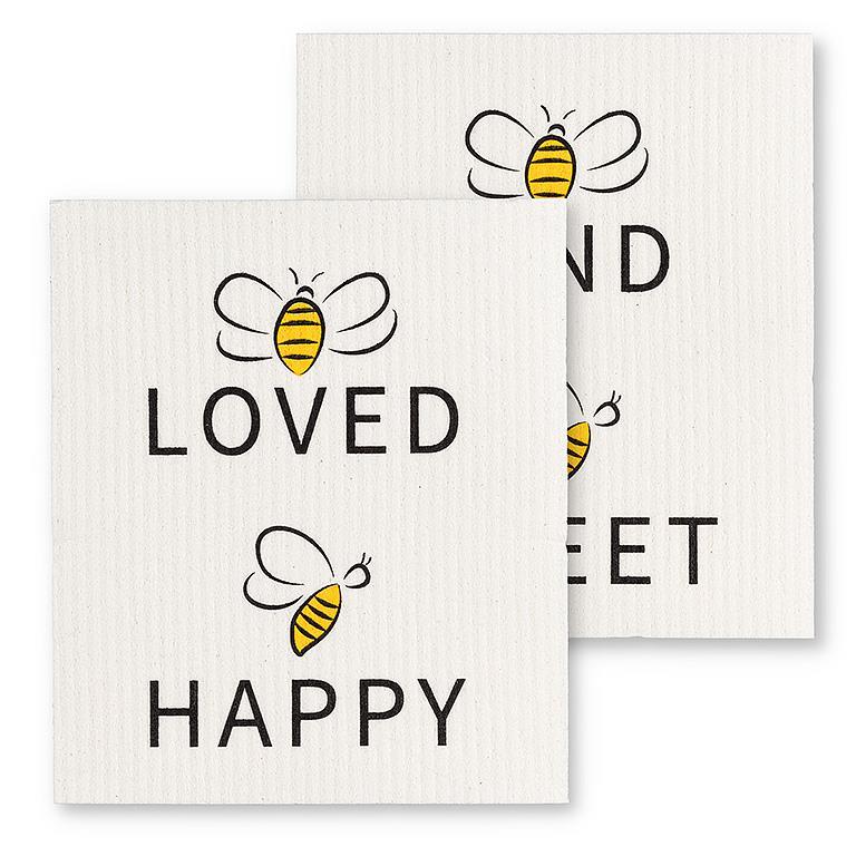 bee designed dish cloths clean kitchen kitchen accessory