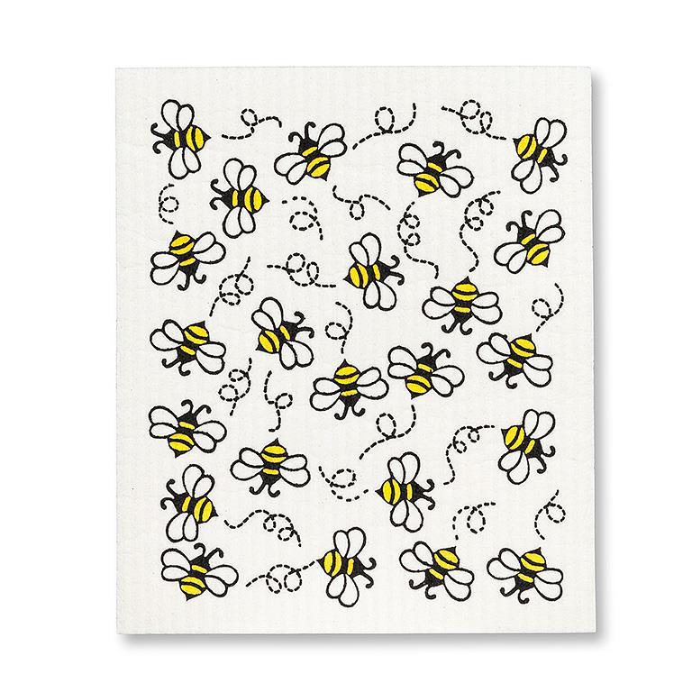 ALLOVER BEES SWEDISH DISHCLOTHS (SET OF 2)