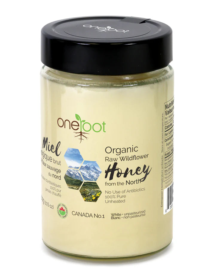 OneRoot Organic Raw Wildflower Honey 500g