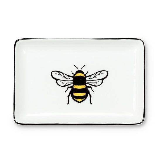 bee embossed rectangle dish bee accessory