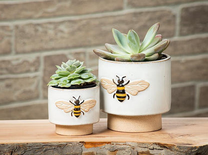 bee embossed planter flower planter gardening honeybee