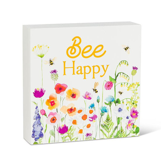 bee happy block bees and flowers