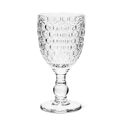 honeycomb wine glass bee theme