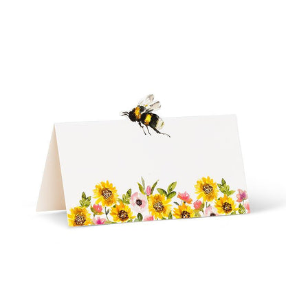 bee honeybee sunflower mini memo place cards