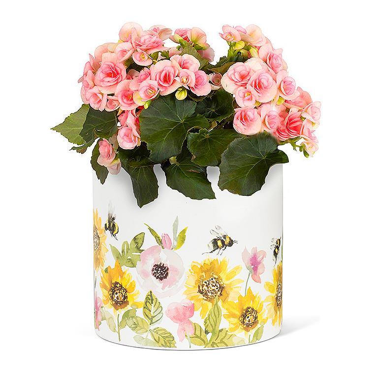 bee honeybee floral planter garden home decor