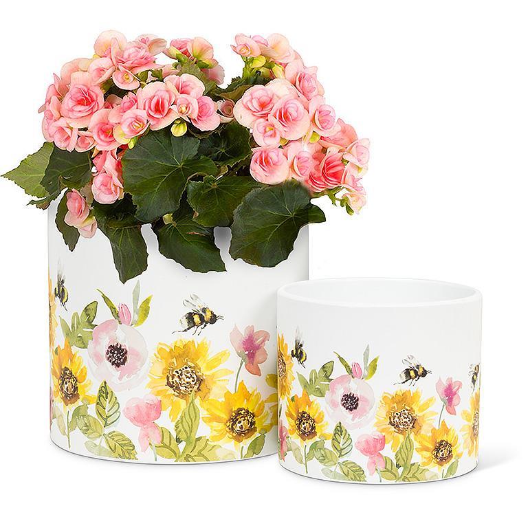 bee honeybee floral planter garden home decor