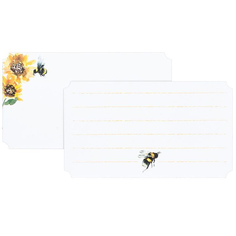 bee honeybee sunflower mini memo place cards