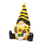 sitting bee gnome gardening