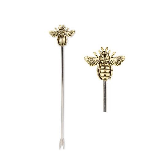 Golden Bee Bee Cocktail Picks. Set of 4