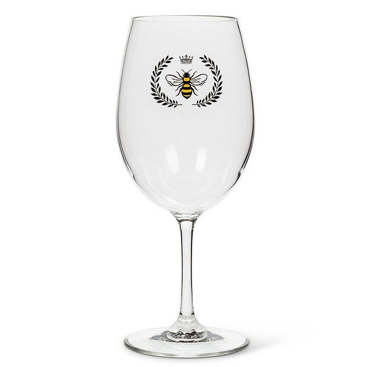 bee wine glass bee embossed wine glass stem 