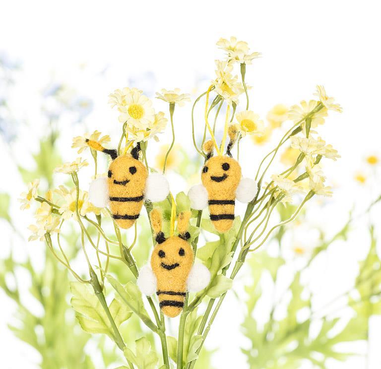 mini felt bee bee decor honeybee christmas