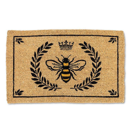 crest honey bee queen bee doormat outdoors mat