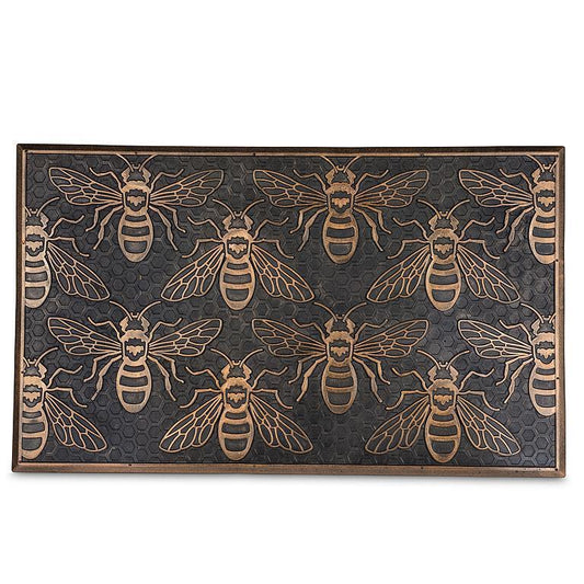 queen bee doormat black and gold felt