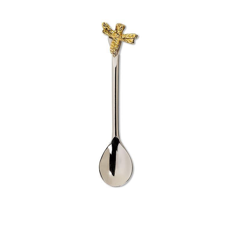 bee honey spoon silver and gold honey accessory