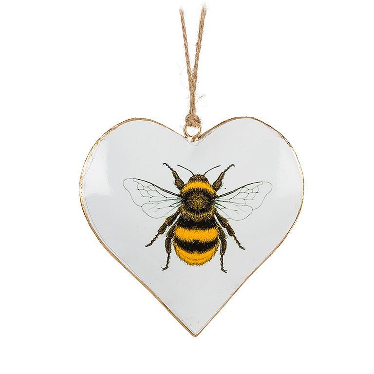 bee heart ornament hanging bee decoration