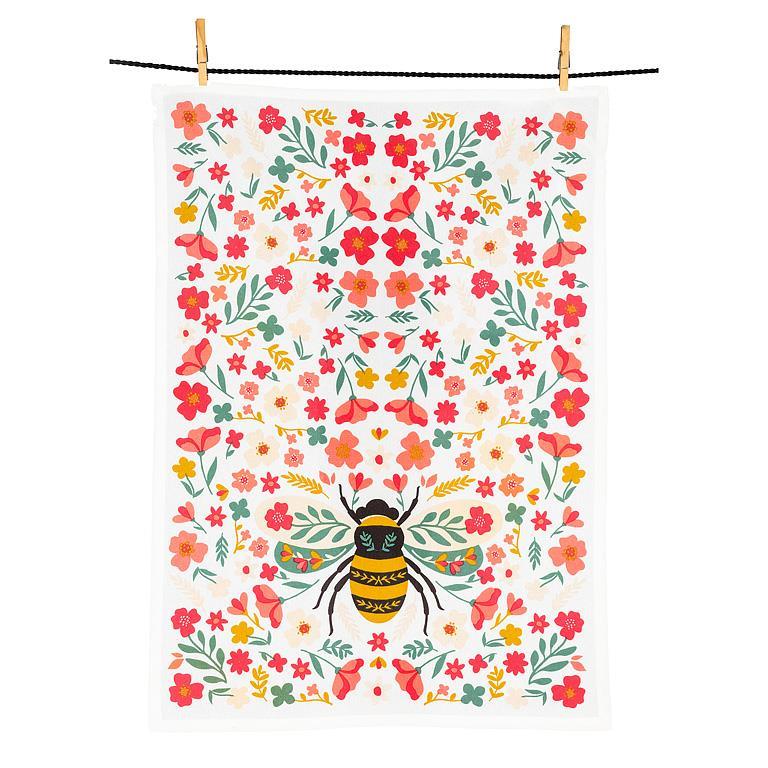 daisy bee planter honeyee floral dishcloth kitchen