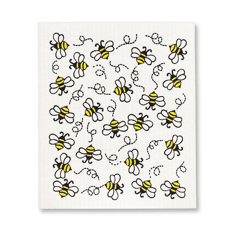 ALLOVER BEES DISHCLOTHS (SET OF 2)