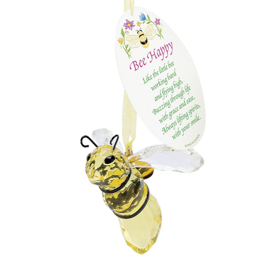 bee happy scoll with bee ornament christmas friendship gift honeybee